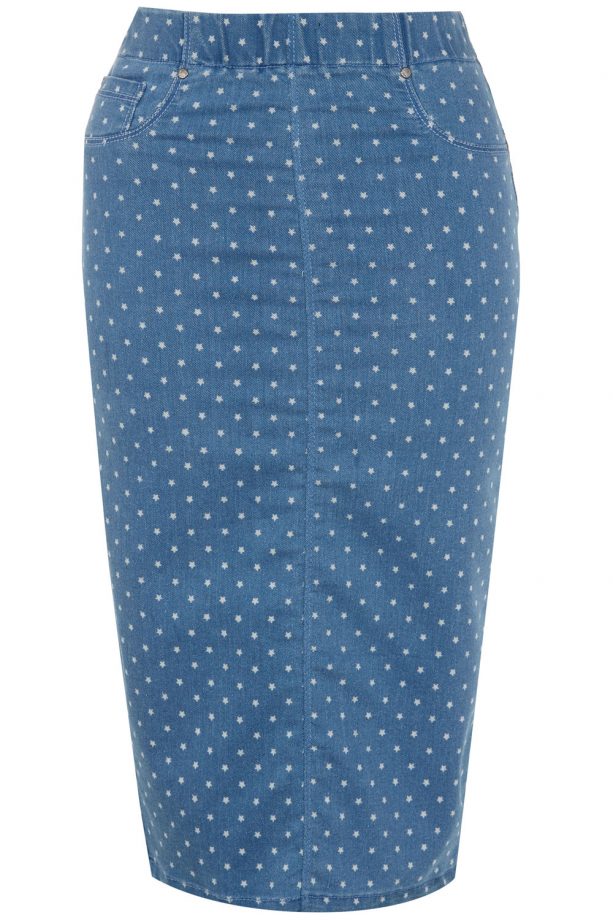 Primark SS14 Star Denim Pencil Skirt, £9