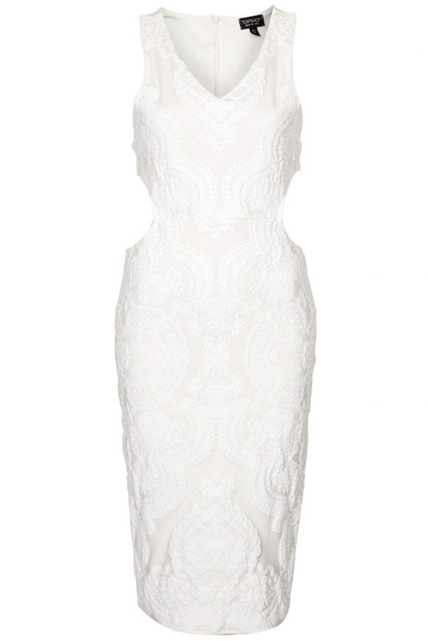Topshop Lace Print Bodycon Midi Dress, £40