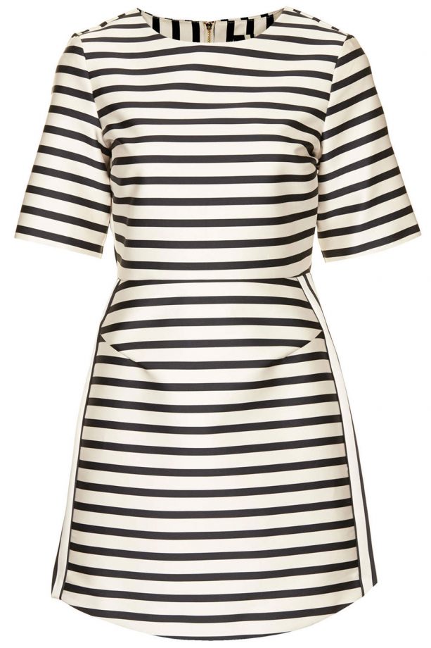 Topshop Satin Stripe A-Line Dress, £70