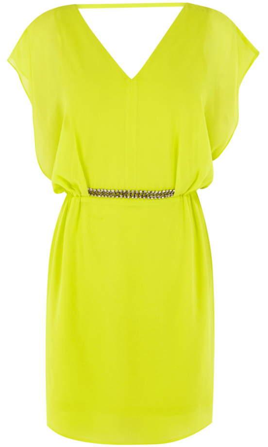 Warehouse Yellow Wrap Dress, £60