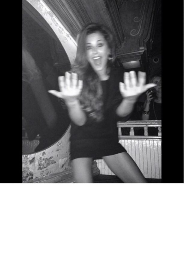 Cheryl Cole Gets Playful On A Night Out, 2014