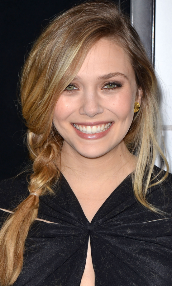 Elizabeth Olsen's Loose Side Plait Looks Gorgeous, 2012
