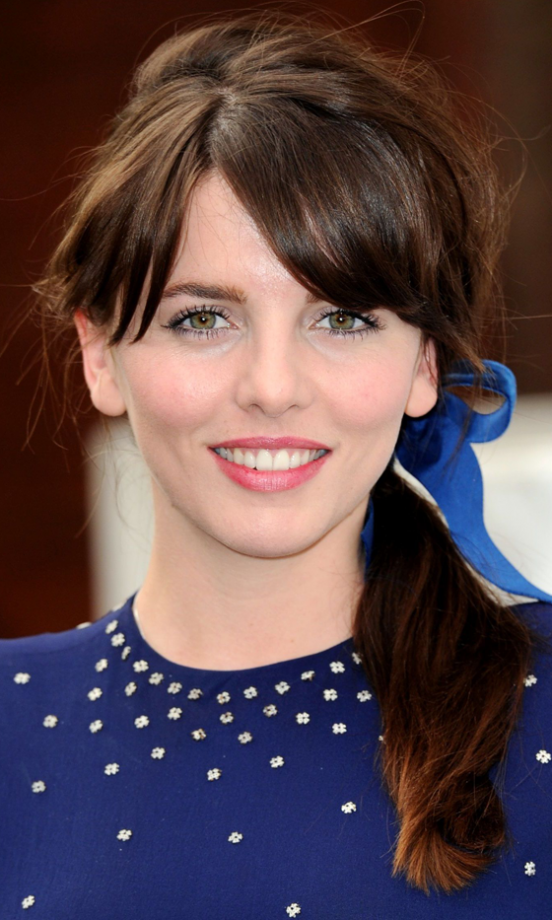 Ophelia Lovibond Takes Her Simple Ponytail Into Party Territory With A Colour Pop Ribbon, 2012