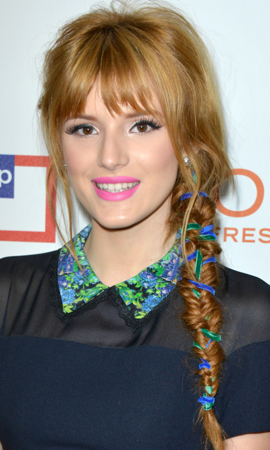 Bella Thorne Updates A Plait With A Ribbon Pulled Through - We Love! 2013