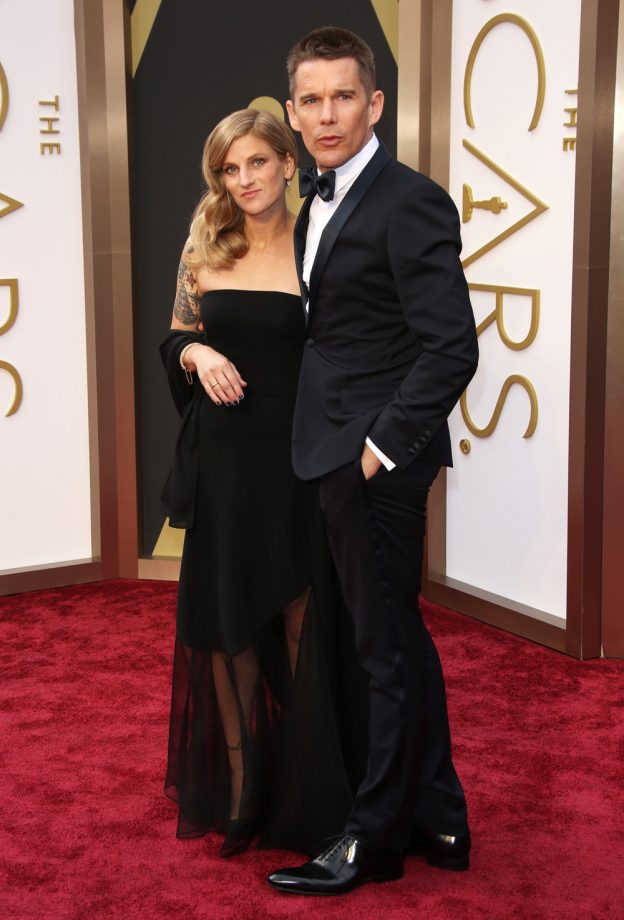 Ethan Hawke And His Wife Ryan At The Oscars, 2014