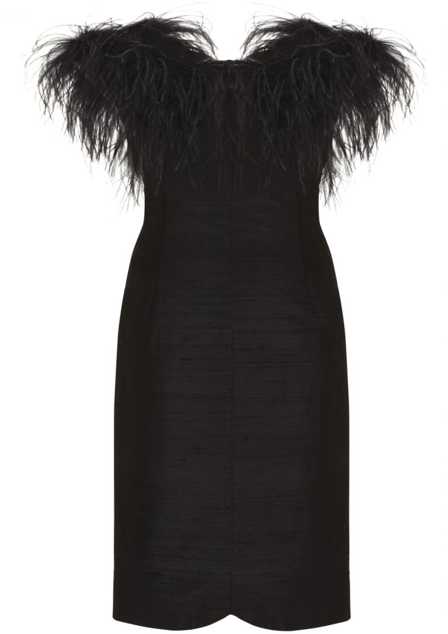 Kate Moss For Topshop: Feather Black Dress