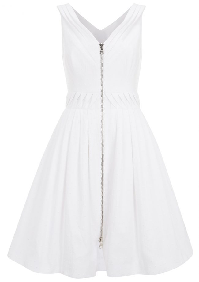 Kate Moss For Topshop: White Zipper Dress
