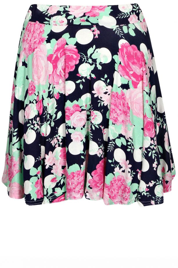 Boohoo Floral Spot Skater Skirt, £10