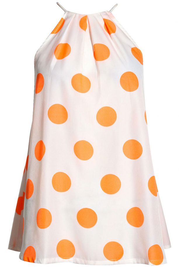 Boohoo Large Spot Swing Halter Neck Top, £15