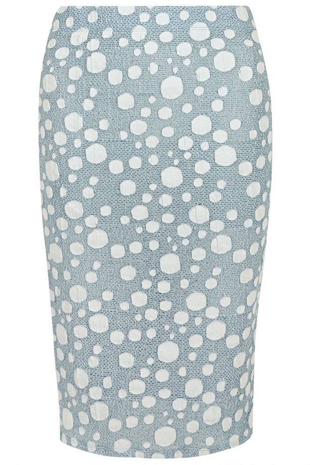 Dorothy Perkins Luxe Blue Spot Skirt, £25