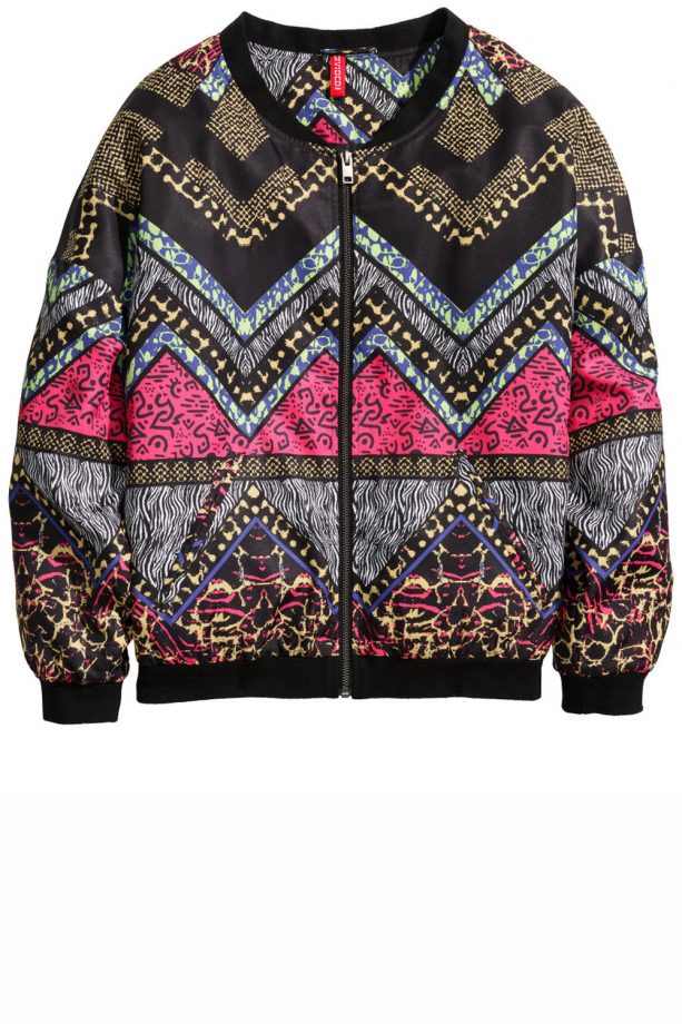 H&M Patterned Bomber Jacket, £19.99