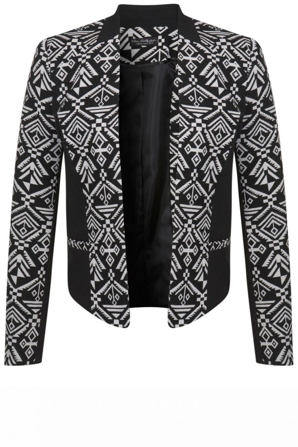 Miss Selfridge Aztec Monochrome Jacket, £49