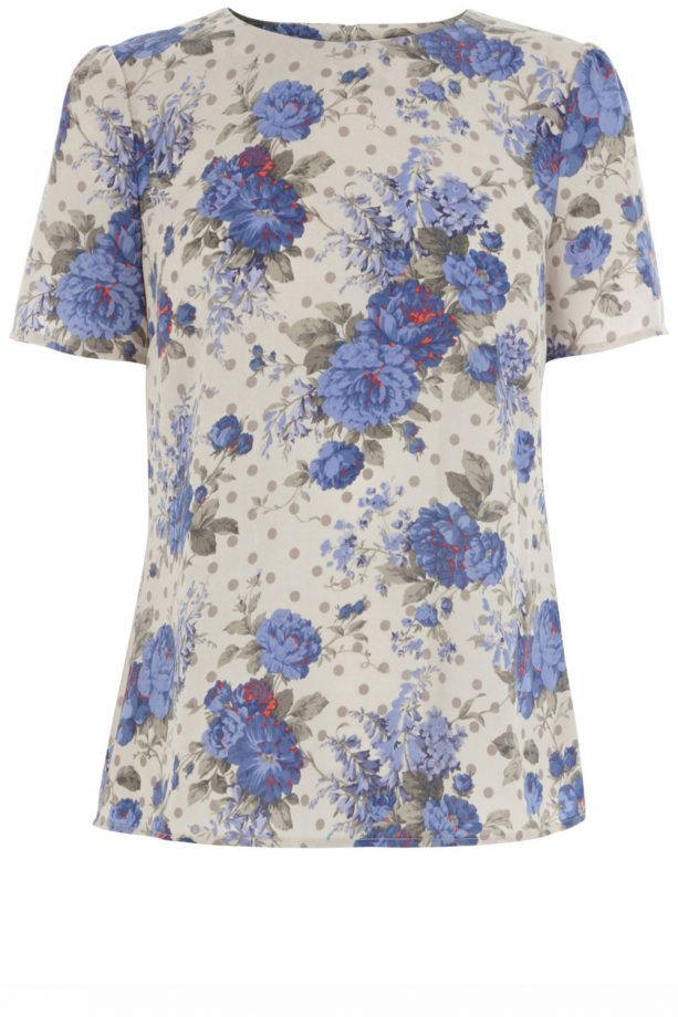 Oasis Punk Spot Floral Top, £38