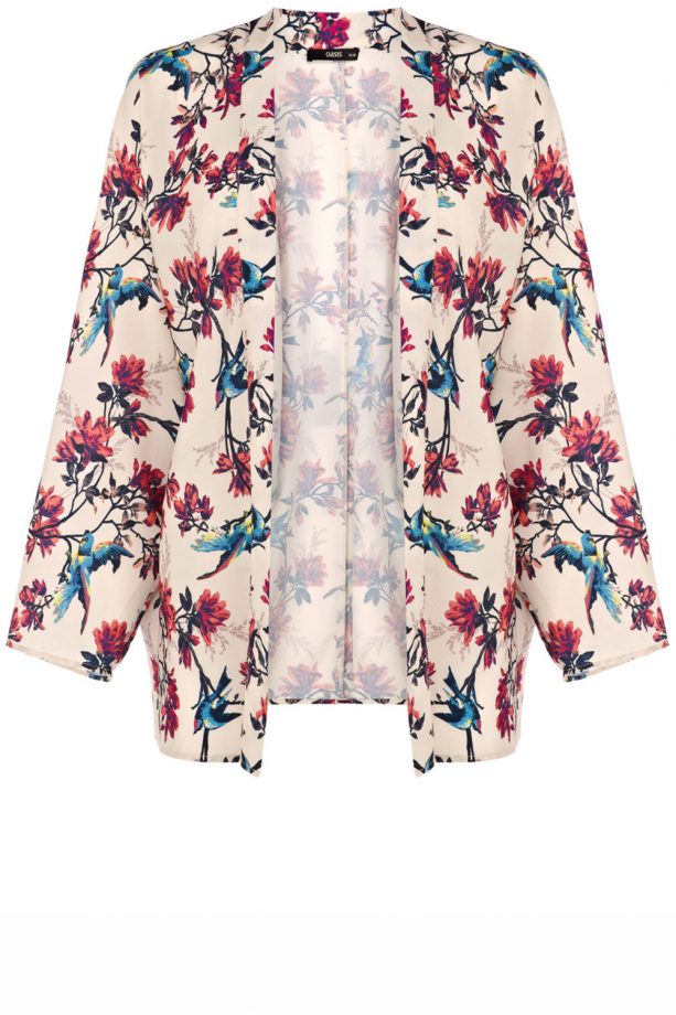 Oasis Tropical Bird Kimono, £40