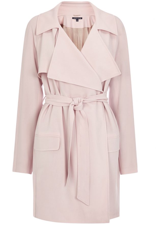 Warehouse SS14 Preview: Pastel Pink Trench Coat