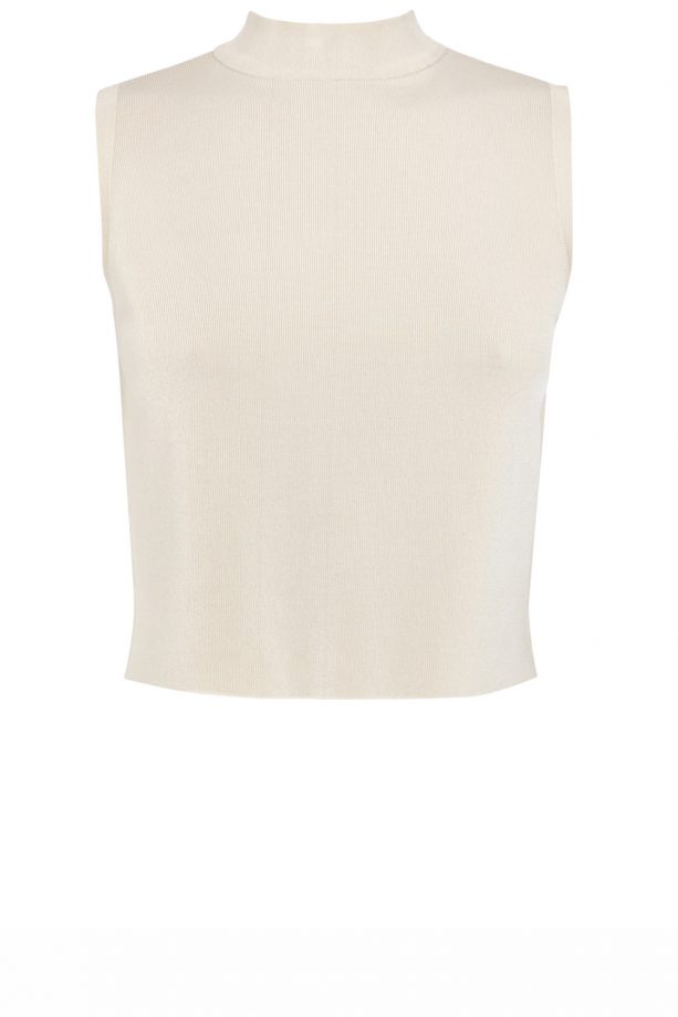 Warehouse SS14 Preview: White Funnel Neck Top