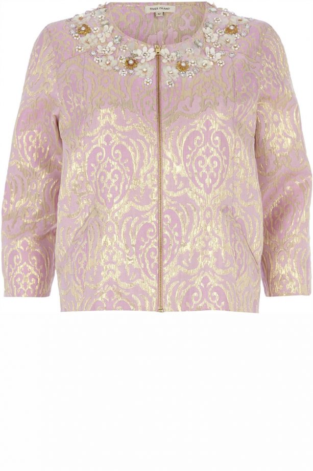 River Island Foiled Flower Embellished Jacket, £55