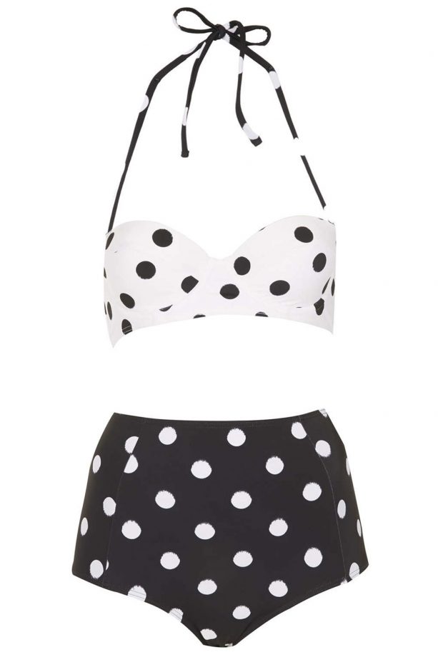 Topshop Black And White Spot Bikini, £34