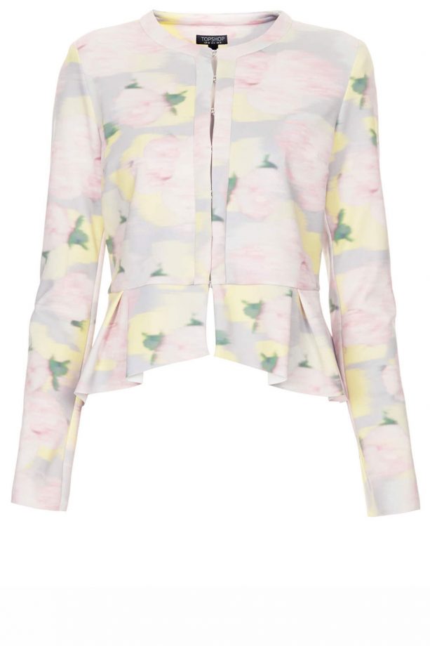 Topshop Blur Scuba Peplum Jacket, £55