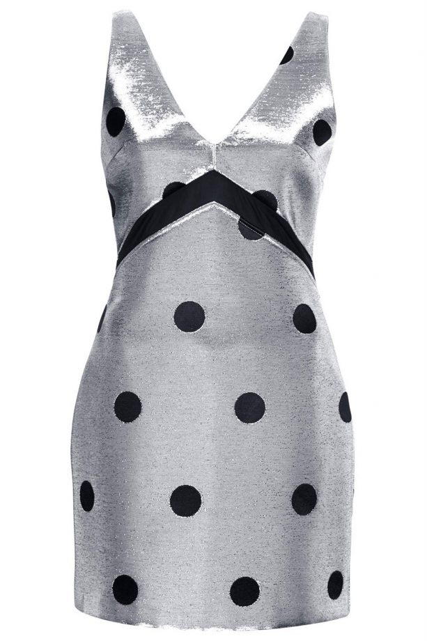 Topshop Metallic Spot Shift Dress, £68