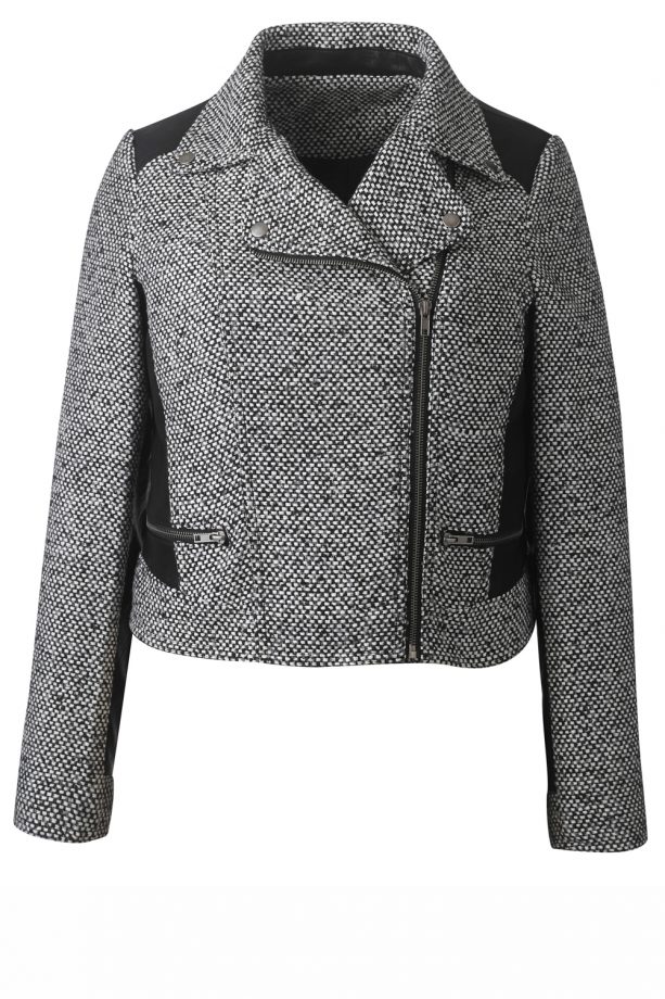 LOOK For Simply Be: Tweed Biker Jacket, £75