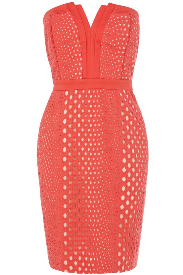 Warehouse Cutwork Bandeau Dress, £70