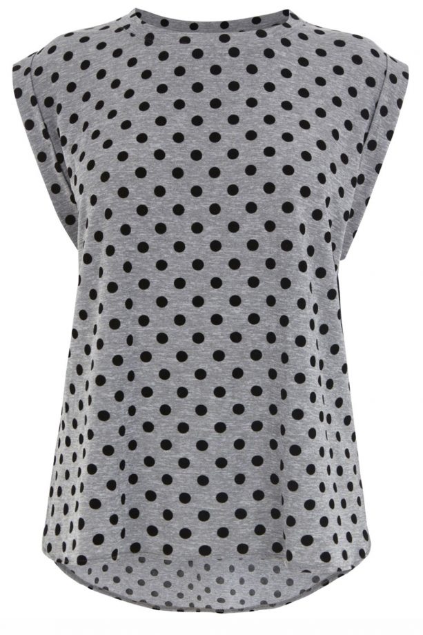 Warehouse Flocked Spot Marl Tee, £25