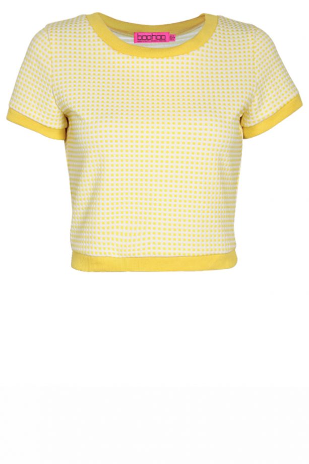 Boohoo SS14 Preview: Yellow Check Top
