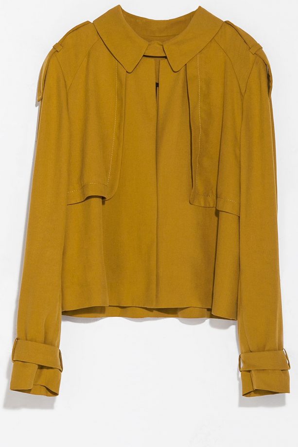 Zara Short Mustard Jacket, £69.99