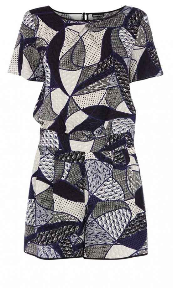 Warehouse Geometric Playsuit, £42