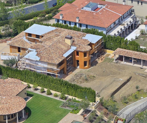 Kim and Kanye's million-dollar Bel Air mansion is currently under construction