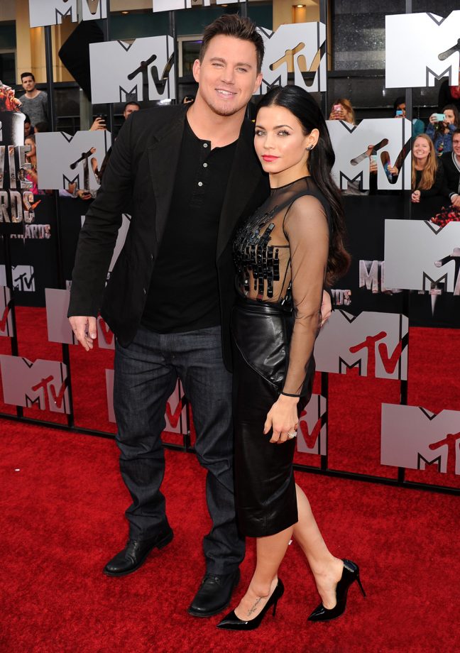 Channing Tatum And Jenna Dewan At The MTV Movie Awards In LA, 2014