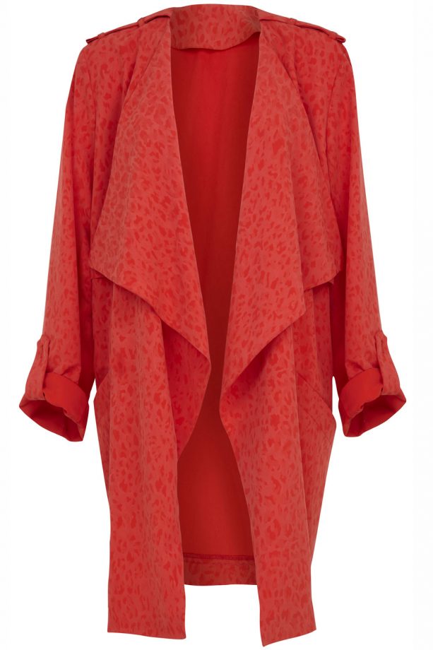 River Island SS14 Red Drape Coat, £60