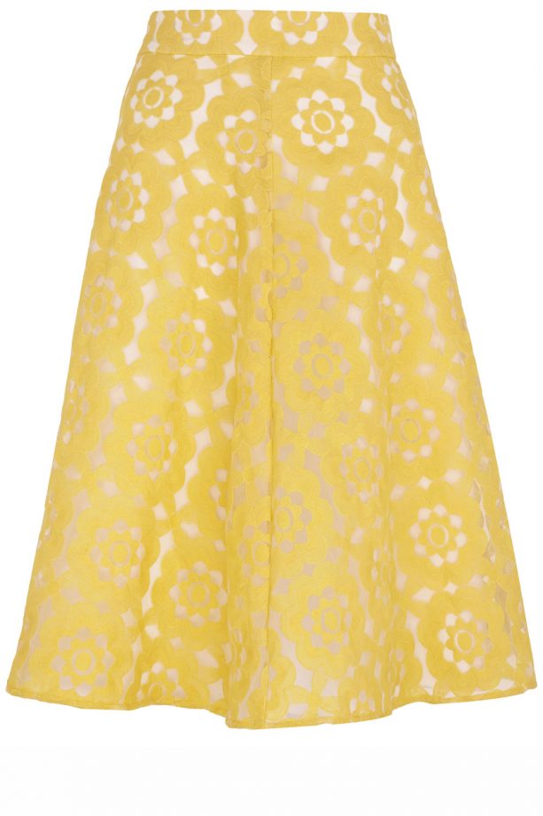 River Island SS14 Cut Out Yellow Skirt, £35