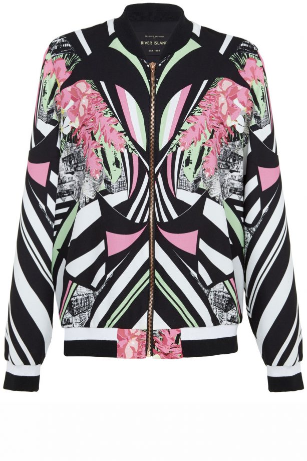 River Island SS14 Printed Bomber Jacket, £55