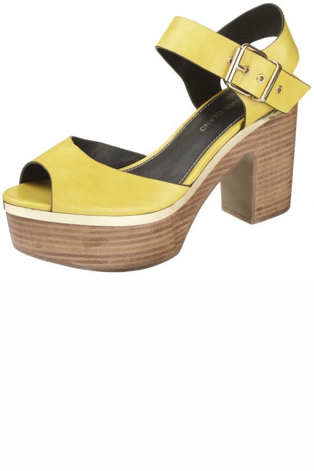 River Island SS14 Yellow Chunky Sandals, £35