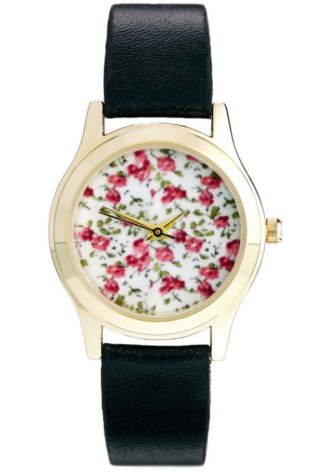 ASOS CURVE Floral Face Strap Watch, £15