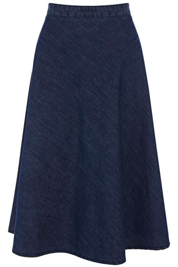 Oasis SS14 Denim Midi Skirt, £38