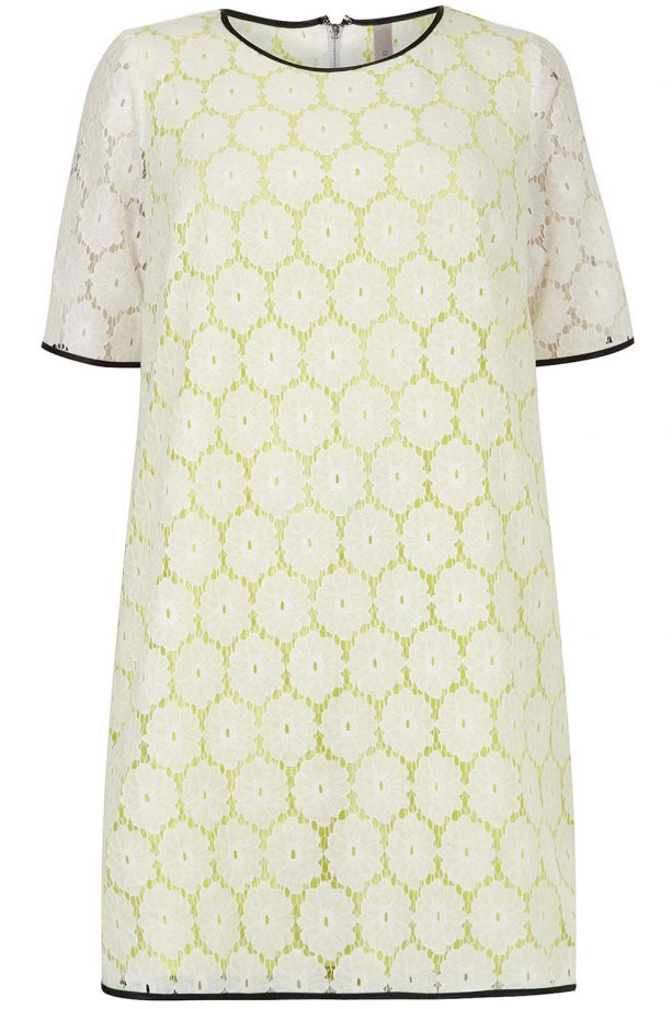 Evans Collection Ivory Lace Contrast Shift Dress, £65