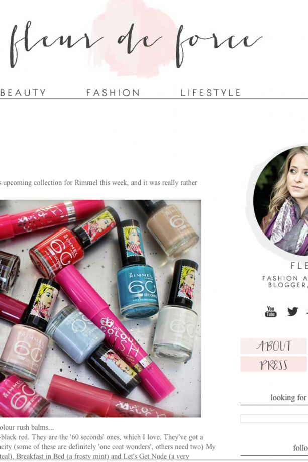 Top 20 Beauty Blogs: Fleur De Force