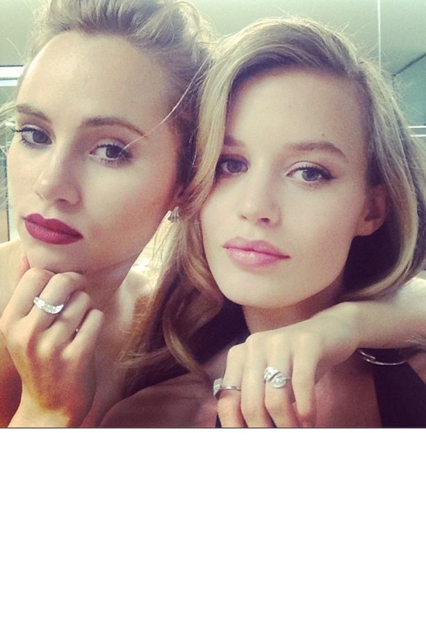 Georgia May Jagger And Suki Waterhouse Showcase Their Make-Up Before The Met Ball, 2014