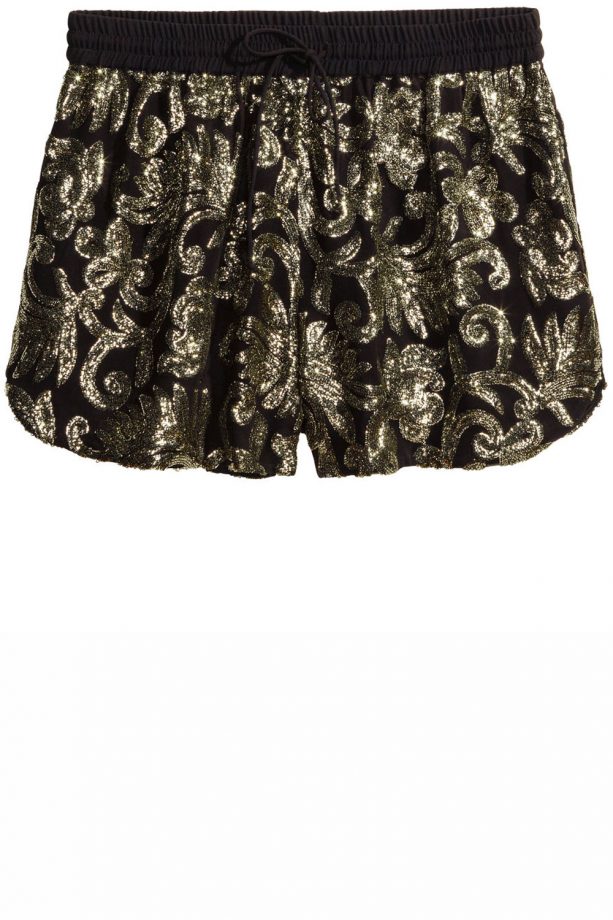 H&M Sequined Shorts, £29.99