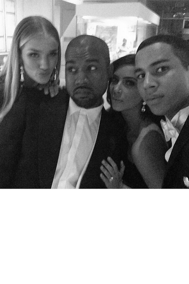 Kim Kardashian, Kanye West, Rosie Huntington-Whiteley And Oliver Rousteing Make A Glittering Group At The Met Ball, 2014