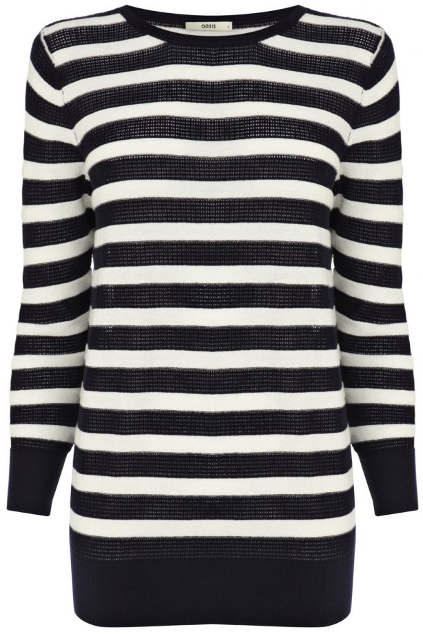 Oasis SS14 Navy Stripe Jumper, £35