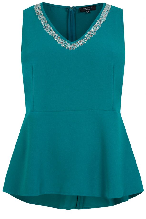 New Look Inspire Embellished Peplum Top, £24.99