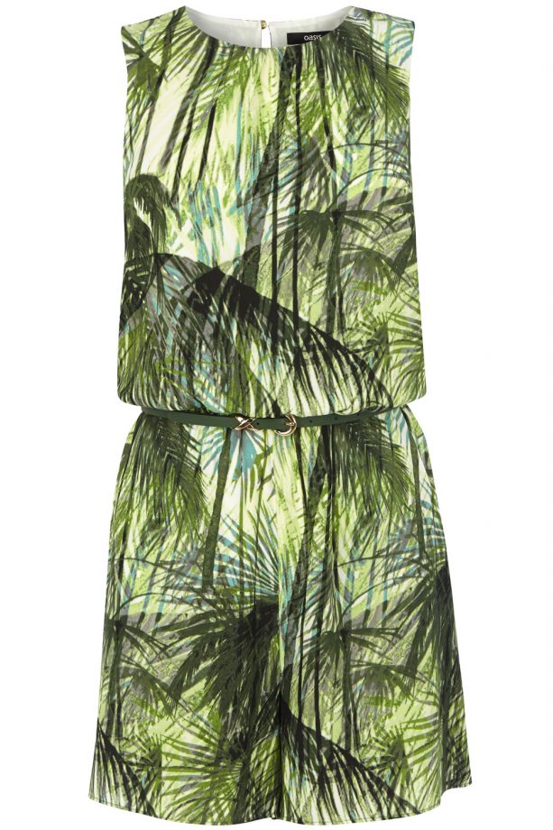 Oasis SS14 Palm Print Playsuit, £50
