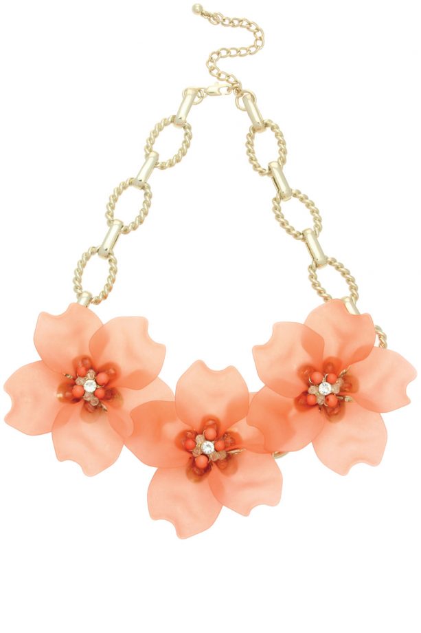 Oasis SS14 Perspex Floral Necklace, £30