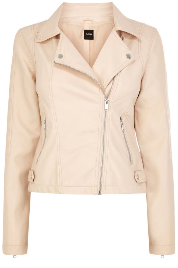 Oasis SS14 Pink Faux Leather Jacket, £58