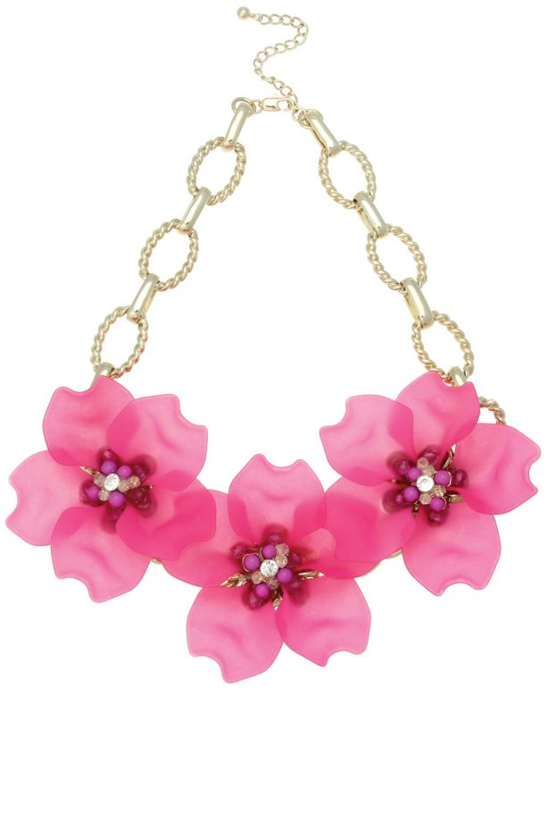 Oasis SS14 Pink Perspex Necklace, £30