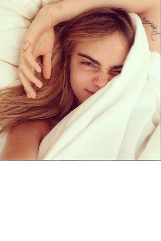 Cara Delevingne Invites Us Into Bed With Her On The Day Of The Met Ball, 2014